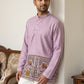 Traditional Printed Thread Work Kurta for Men ( ANMKO 340 Purple )
