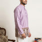 Traditional Printed Thread Work Kurta for Men ( ANMKO 340 Purple )