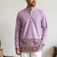 Traditional Printed Thread Work Kurta for Men ( ANMKO 340 Purple )