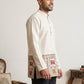 Traditional Printed Thread Work Kurta for Men ( ANMKO 340 White )