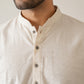 Traditional Printed Thread Work Kurta for Men ( ANMKO 340 White )