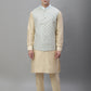 Solid Kurta Pyjama with Embroidered Nehru Jacket ( ANMKPWC 110G 7001Grey )