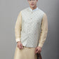 Solid Kurta Pyjama with Embroidered Nehru Jacket ( ANMKPWC 110G 7001Grey )