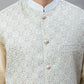 Solid Kurta Pyjama with Embroidered Nehru Jacket ( ANMKPWC 110G 7001Grey )
