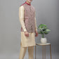 Solid Kurta Pyjama with Embroidered Nehru Jacket ( ANMKPWC 110G 7001Maroon )