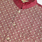 Solid Kurta Pyjama with Embroidered Nehru Jacket ( ANMKPWC 110G 7001Maroon )