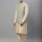 Solid Kurta Pyjama with Embroidered Nehru Jacket ( ANMKPWC 110G 7001Pista )