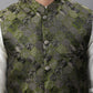 Solid Kurta Pyjama with Woven Design Nehru Jacket ( ANMKPWC 110W 7002Olive )