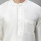 Solid Kurta Pyjama with Woven Design Nehru Jacket ( ANMKPWC 110W 7002Teal )