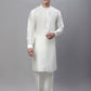 Solid Kurta Pyjama with Woven Design Nehru Jacket ( ANMKPWC 110W 7003Golden )