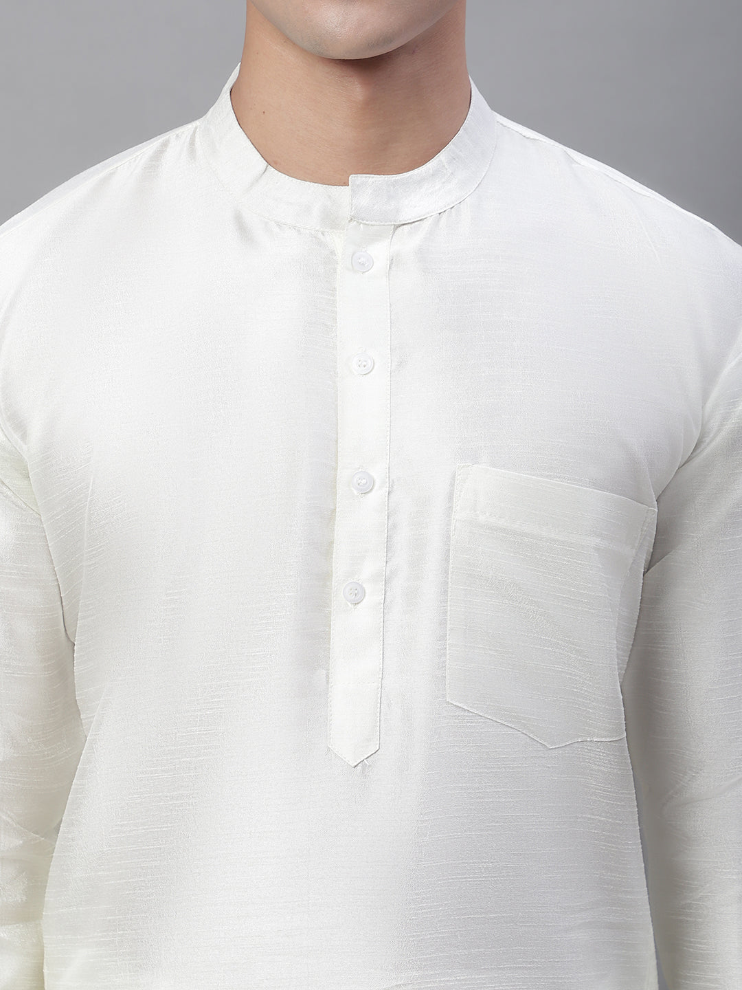 Solid Kurta Pyjama with Woven Design Nehru Jacket ( ANMKPWC 110W 7003Sky )