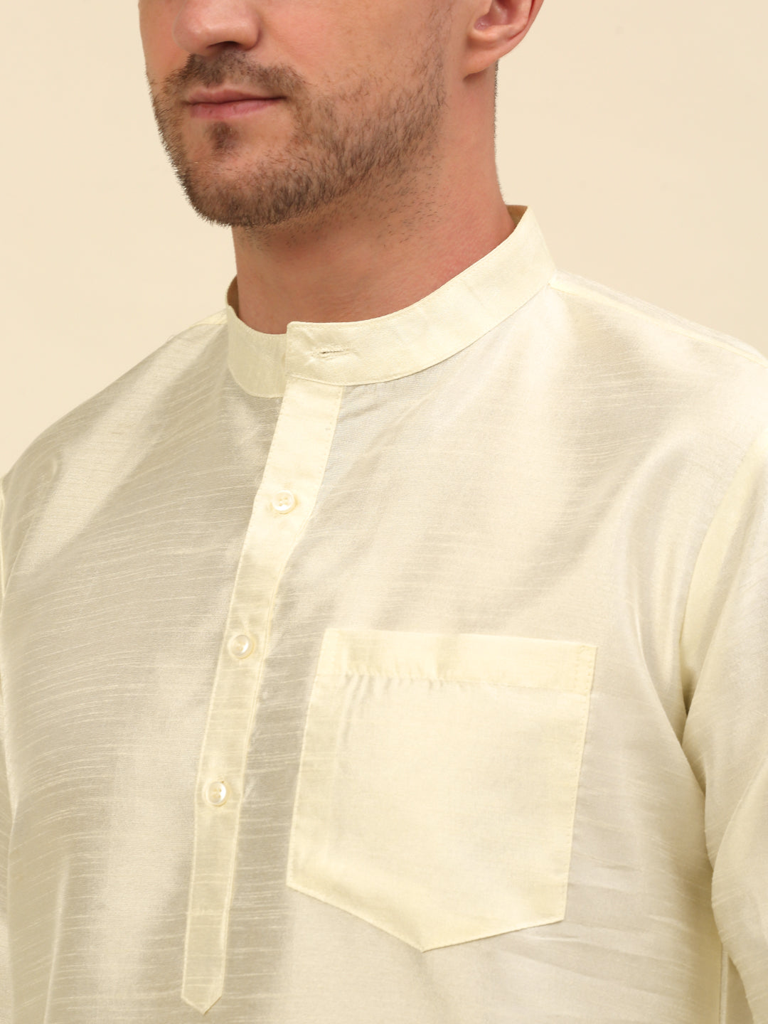 Embroidered and Sequin Nehru Jacket With Solid Kurta Pyjama ( ANMKPWC 110W 7004Black )