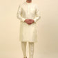 Embroidered and Sequin Nehru Jacket With Solid Kurta Pyjama ( ANMKPWC 110W 7004Grey )