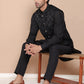 Men's Velvet Nehru Jacket With Solid Kurta Pyjama ( ANMKPWC 592B 7017Black )