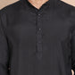 Men's Velvet Nehru Jacket With Solid Kurta Pyjama ( ANMKPWC 592B 7017Maroon )