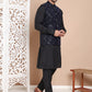 Men's Velvet Nehru Jacket With Solid Kurta Pyjama ( ANMKPWC 592B 7017Navy )