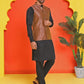 Woven Design Nehru Jacket With Solid Kurta Pyjama for Men ( ANMKPWC 592B 7024Maroon )