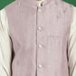 Embroidered and Sequin Nehru Jacket with Solid Kurta Pyjama ( ANMKPWC 592W 7011Purple )