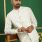 Embroidered and Sequin Nehru Jacket with Solid Kurta Pyjama ( ANMKPWC 592W 7011White )