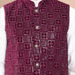 Men's Velvet Nehru Jacket With Solid Kurta Pyjama ( ANMKPWC 592W 7017Purple )