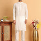Men's Woven Design Nehru Jacket With Solid Kurta Pyjama ( ANMKPWC 592W 7019Maroon )
