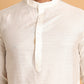 Men's Woven Design Nehru Jacket With Solid Kurta Pyjama ( ANMKPWC 592W 7019Maroon )
