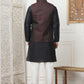 Woven Design Nehru Jacket With Solid Kurta Pyjama ( ANMKPWC 636B 7015Maroon )