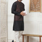 Woven Design Nehru Jacket With Solid Kurta Pyjama ( ANMKPWC 636B 7015Maroon )