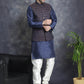 Embroidered Nehru Jacket With Solid Kurta Pyjama ( ANMKPWC 636N 7007Brown )