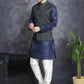 Embroidered Nehru Jacket With Solid Kurta Pyjama ( ANMKPWC 636N 7007Mehndi )