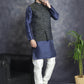Embroidered Nehru Jacket With Solid Kurta Pyjama ( ANMKPWC 636N 7007Mehndi )