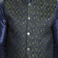 Embroidered Nehru Jacket With Solid Kurta Pyjama ( ANMKPWC 636N 7007Mehndi )