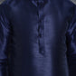 Sequins Printed Nehru Jacket with Solid Kurta Pyjama ( ANMKPWC 636N 7009Blue )