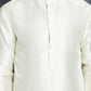 Embroidered and Sequin Nehru Jacket with Solid Kurta Pyjama ( ANMKPWC 636W 7008White )
