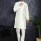 Embroidered and Sequin Nehru Jacket with Solid Kurta Pyjama ( ANMKPWC 636W 7008Yellow )