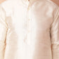 Woven Design Nehru Jacket With Solid Kurta Pyjama ( ANMKPWC 636W 7010Grey )