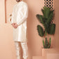 Woven Design Nehru Jacket With Solid Kurta Pyjama ( ANMKPWC 636W 7010Maroon )