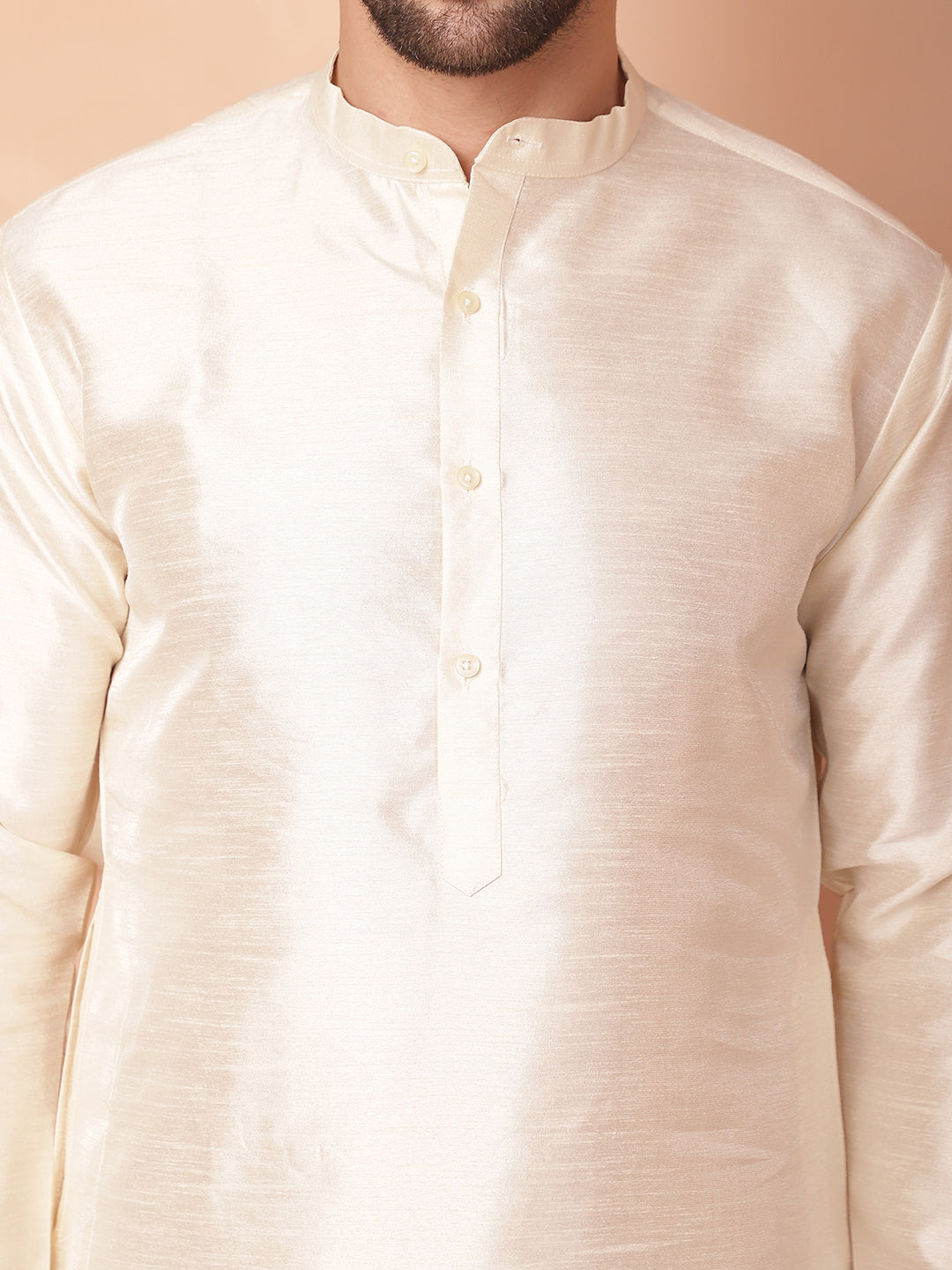 Woven Design Nehru Jacket With Solid Kurta Pyjama ( ANMKPWC 636W 7010Navy )