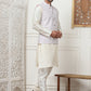 Woven Design Nehru Jacket With Solid Kurta Pyjama ( ANMKPWC 636W 7015Purple )