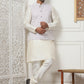 Woven Design Nehru Jacket With Solid Kurta Pyjama ( ANMKPWC 636W 7015Purple )