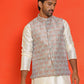 Men's Woven Design Nehru Jacket With Solid Kurta Pyjama ( ANMKPWC 636W 7025Green )