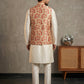 Floral Printed Nehru Jacket Kurta Set ( ANMKPWC 636W 7031Red )