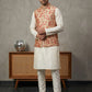 Floral Printed Nehru Jacket Kurta Set ( ANMKPWC 636W 7031Red )