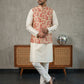Floral Printed Nehru Jacket Kurta Set ( ANMKPWC 636W 7031Red )
