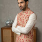 Floral Printed Nehru Jacket Kurta Set ( ANMKPWC 636W 7031Red )
