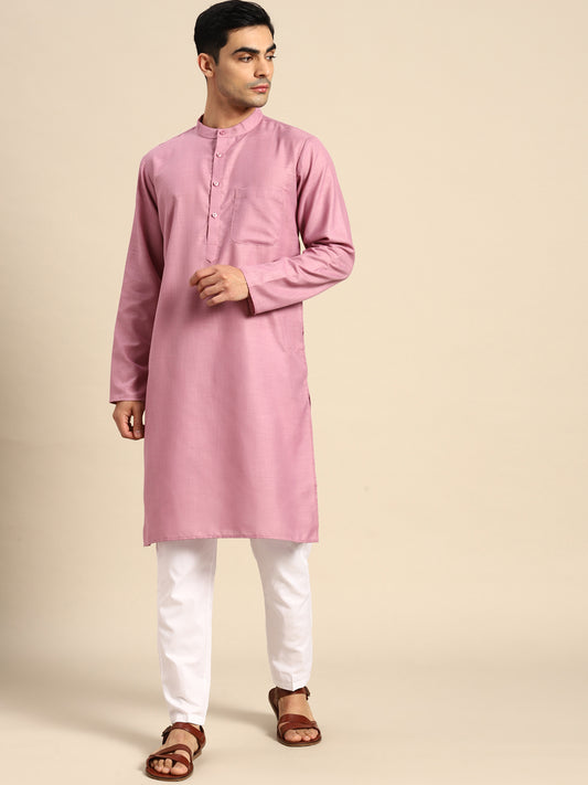 Solid Kurta for Men ( AAMKKO 101Magenta )