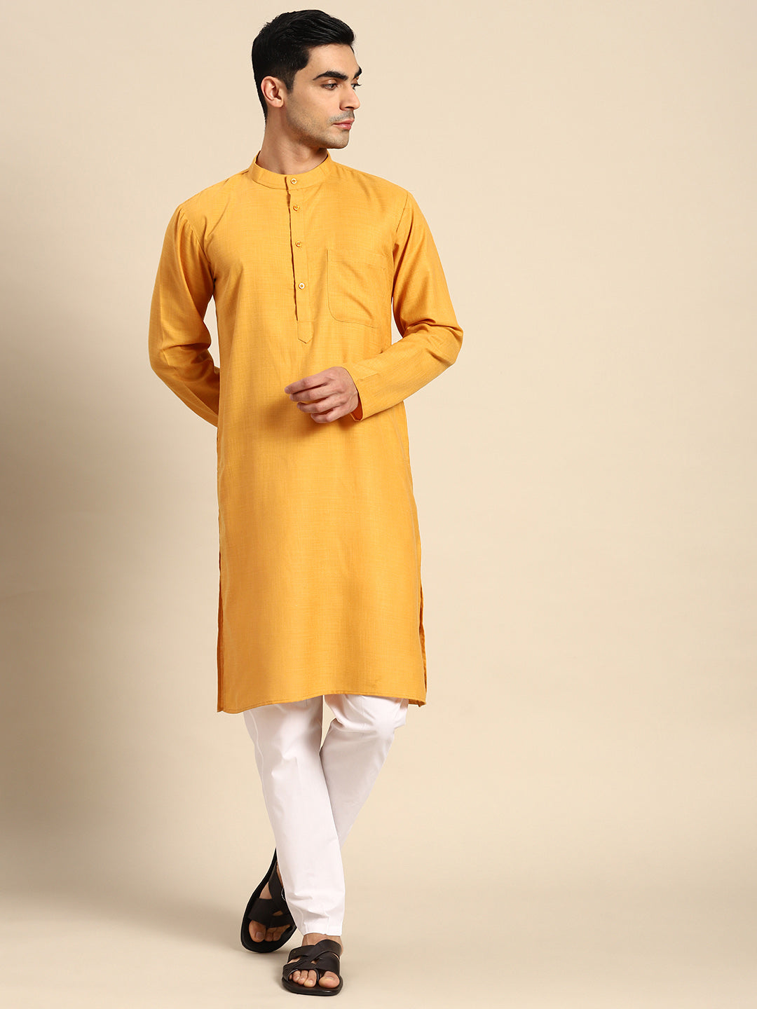 Solid Kurta for Men ( AAMKKO 101Mustard )
