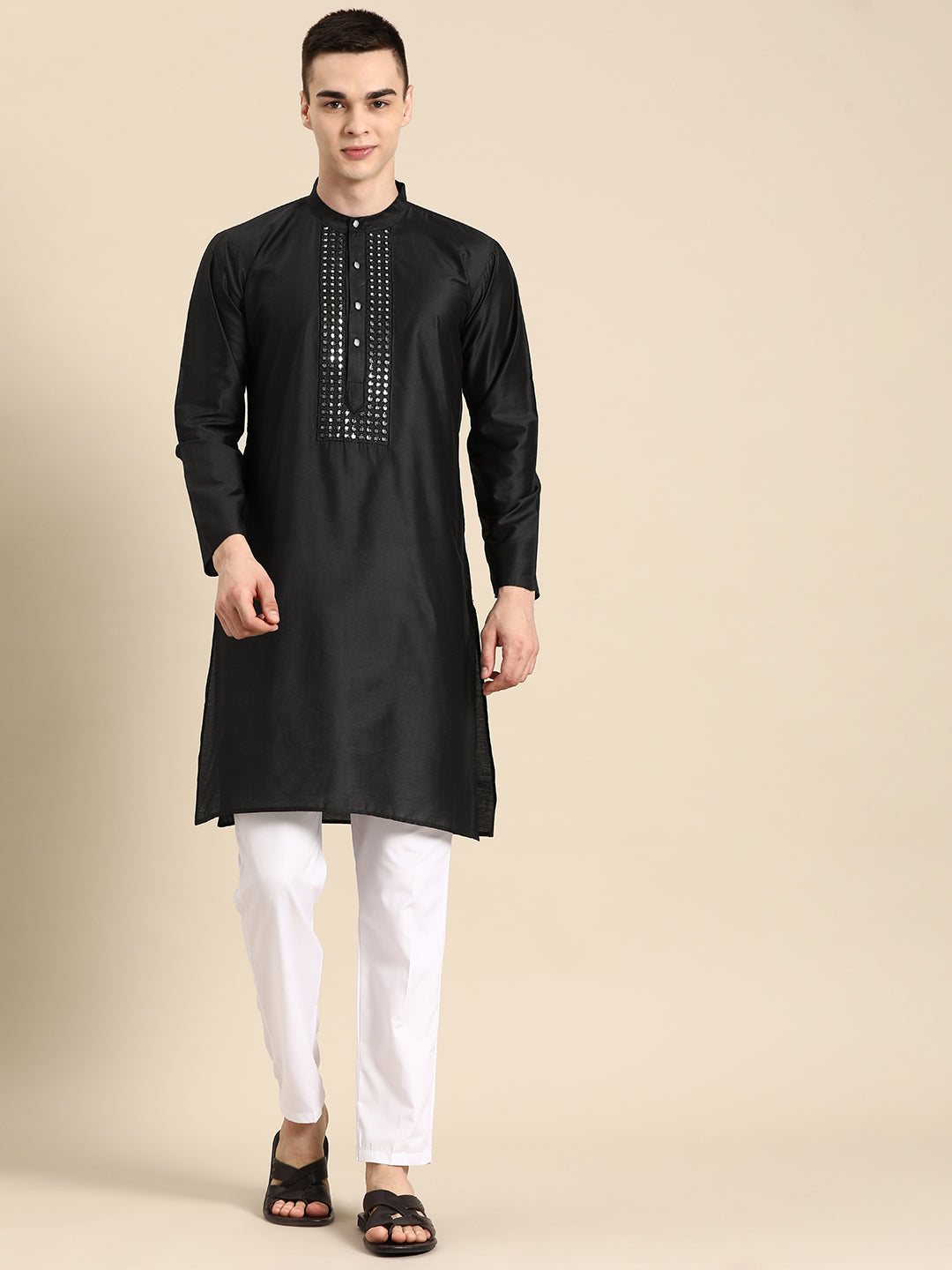 Mirror Work Kurtas ( ANMKO 108Black )  [RT] [P-13]