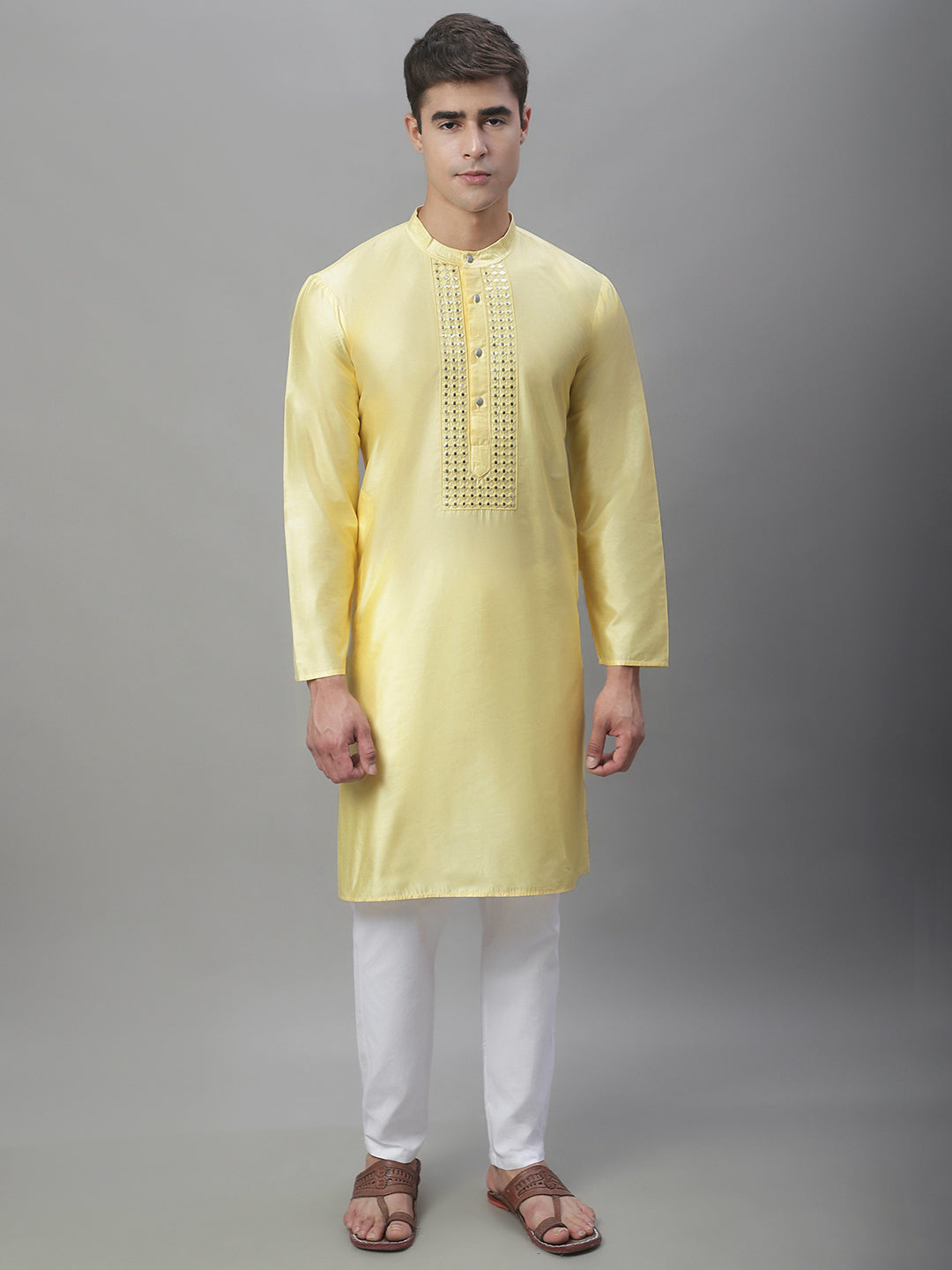 Mirror Work Kurtas ( ANMKO 108Yellow )  [RT] [P-13]