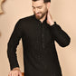 Embroidered Ethnic Kurtas ( RANMKO 109Black )